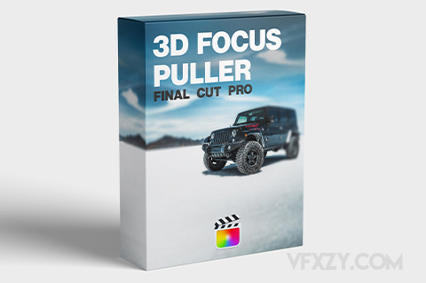 FCPX插件-20种动态手持变焦放大缩放抖动效果 3D Focus PullerFCPX插件