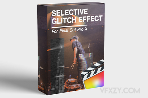 FCPX插件-自定义画面故障干扰效果  Selective Glitch EffectFCPX插件