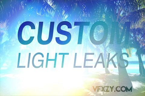 FCPX插件-可自定义控制镜头漏光炫光特效工具 Custom Light LeaksFCPX插件