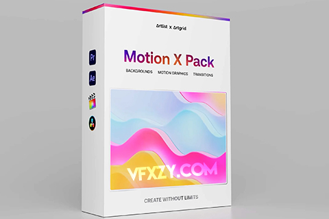 4K视频素材-205个卡通霓虹灯背景转场过渡动态图形动画素材 Motion X Pack视频素材