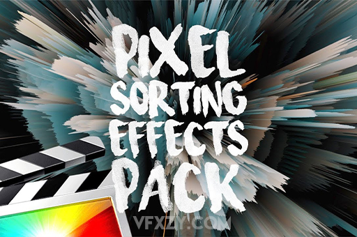 FCPX插件-14种像素立体拉伸排序视觉特效 Pixel Sorting Effects PackFCPX插件