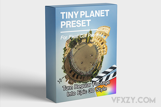 FCPX插件-360度全景相机小星球效果插件 Tiny PlanetFCPX插件