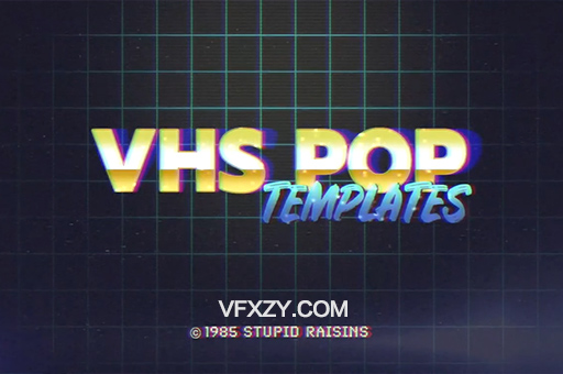 FCPX插件-26种复古VHS故障干扰效果预设 VHS PopFCPX插件