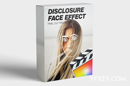 FCPX插件-15种面部手绘线条装饰动画 Disclosure Face EffectFCPX插件