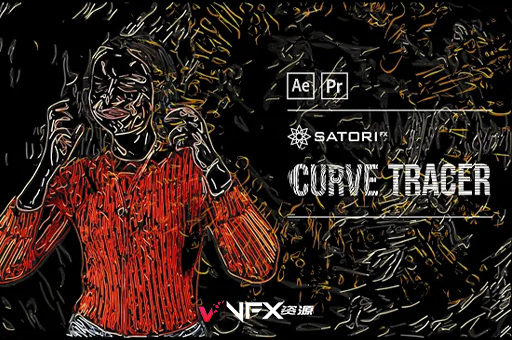 AE/PR插件-抽象线条轮廓描边视觉特效 Curve Tracer v1.0.2 Win/MacAE插件、PR插件