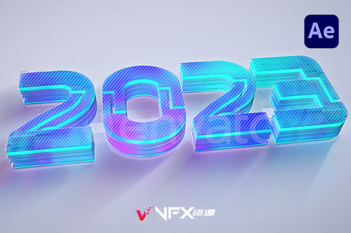 现代科技感霓虹灯企业标志开场动画AE模板 Digital Clean 3D Logo Reveal White 2023AE模板