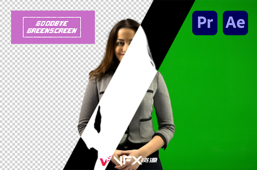 AE/PR视频背景智能抠像插件 Goodbye Greenscreen 1.9.4 GPU/CPU Win破解版AE插件、PR插件