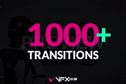 1000个图形遮罩转场视频素材 1000+ Transitions Mega Collection Pack视频素材