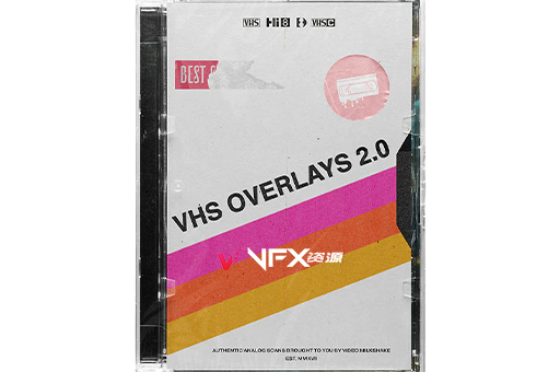 57个复古录像带故障噪点刮痕纹理叠加视频素材 VHS Glitches and Overlays Pack 2.0素材、视频素材