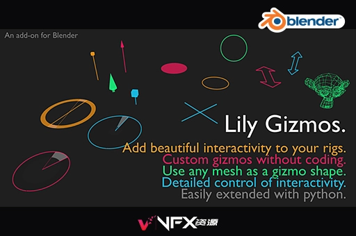 Blender轴心自定义插件 Lily Gizmos V1.1.2Blender插件