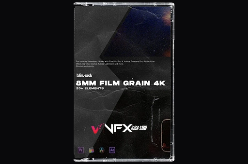 4K视频素材-20个8毫米电影胶片噪点颗粒素材 8mm Film Grain精品推荐、视频素材