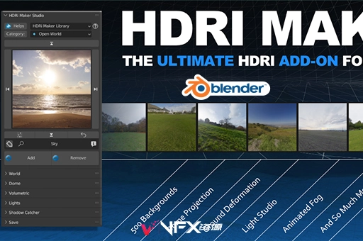 Blender模拟制作HDRI场景插件 HDRI Maker v3.0.104Blender插件