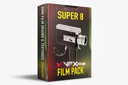 4K视频素材-老电影8毫米胶片噪点颗粒素材 Justin Odisho Super 8 Film Overlays Pack精品推荐、视频素材