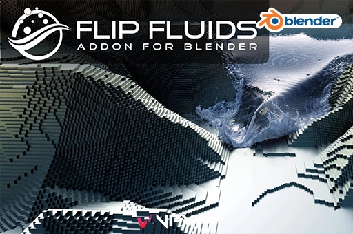 Blender模拟水花液体流体插件 FLIP Fluids v1.6.2Blender插件