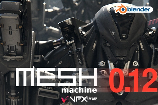 Blender倒角圆角建模插件 MESHmachine v0.14.1Blender插件