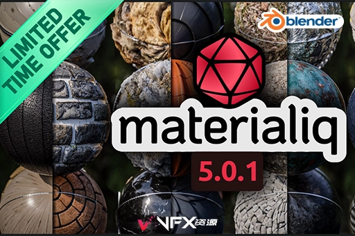 370个真实木材墙壁材质预设库Blender插件 Material Library Materialiq V5.0.2Blender插件