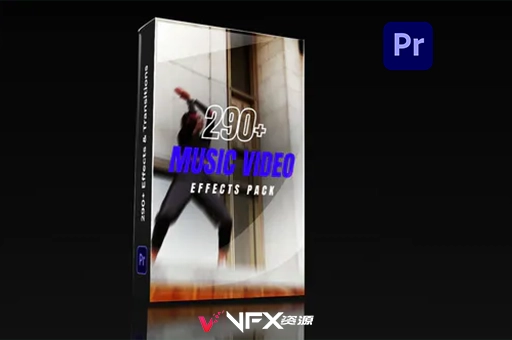 290个音乐视频包装效果展示动画包PR模板 Music Video EffectsPR模板