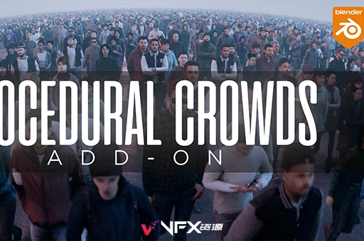 Blender人群生成插件 Procedural Crowds v1.0.5 (含预设库)Blender插件