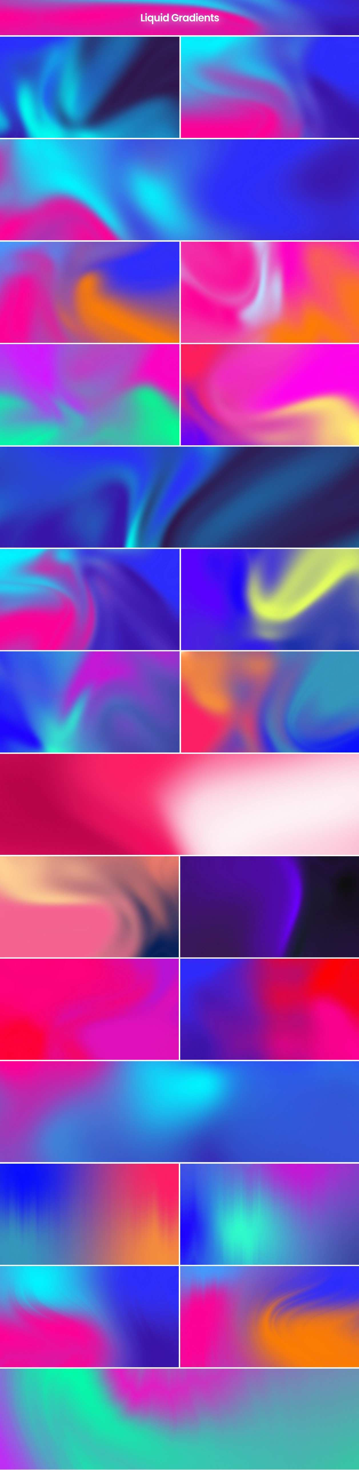 60种彩色流体渐变背景动画AE模板 Liquid Gradients OpenerAE模板、模板、素材