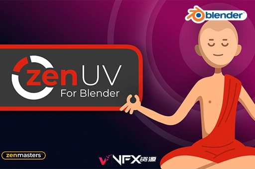 Blender快速创建UV模型UV插件 Zen UV v4.1.0.3Blender插件
