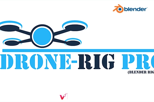 Blender预设-螺旋桨无人机绑定工具 Drone Rig Pro v1.2bBlender预设、预设