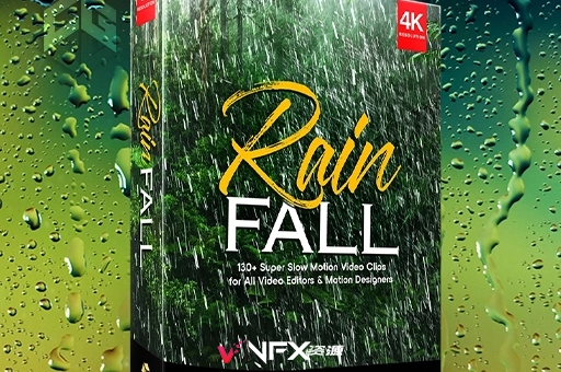 4K视频素材-133种下雨雨珠水滴落下特效素材 BBV33 Rain Fall精品推荐、视频素材