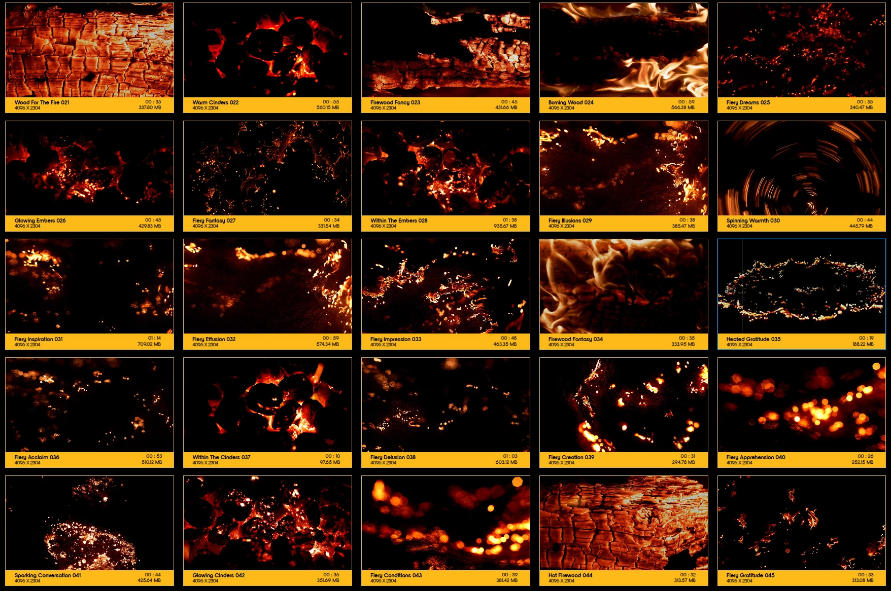 4K视频素材-100种柴火燃烧火苗火焰动画特效素材 BBV30 Smouldering Hot精品推荐、视频素材