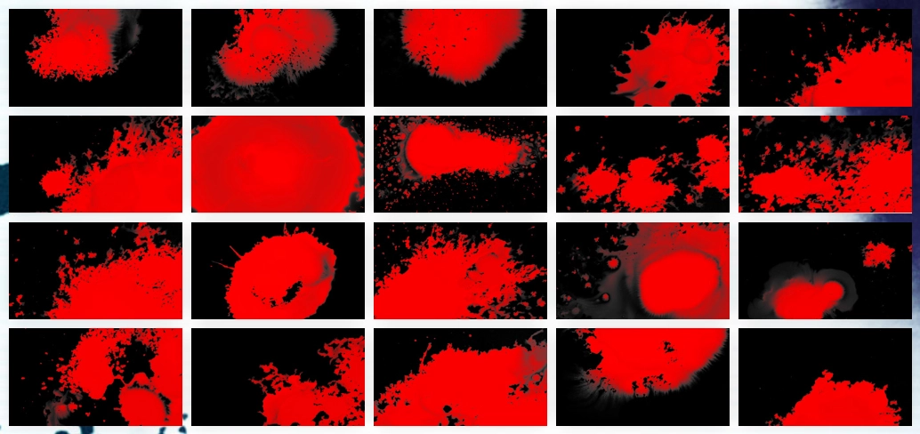 4K视频素材-100个血液血滴水墨飞溅特效素材 MotionVFX mSplatter精品推荐、视频素材