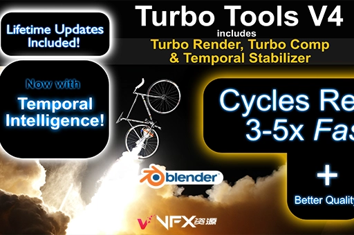 Blender加快渲染速度插件 Turbo Render V4.1.0Blender插件