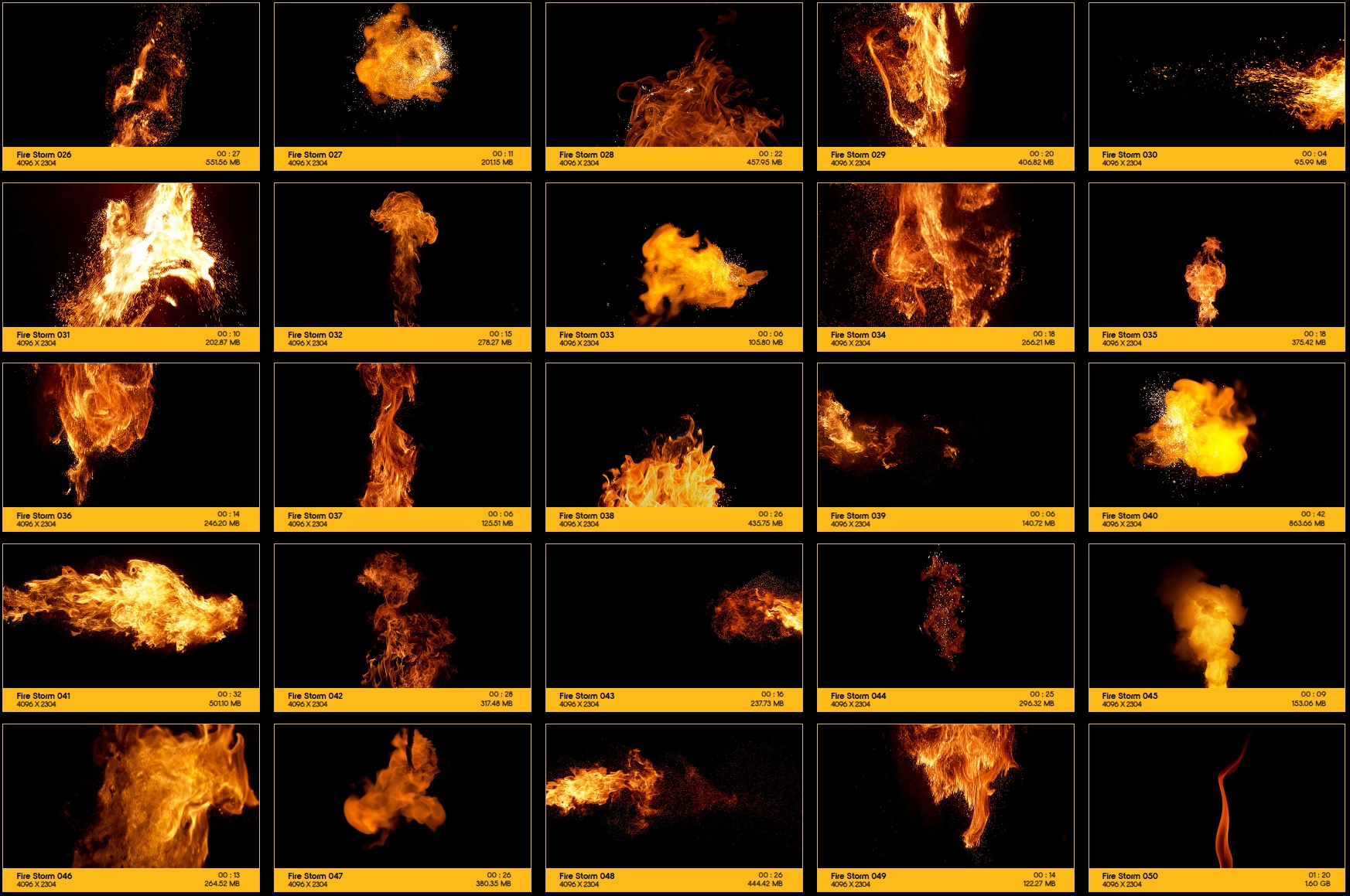 4K视频素材-81个燃烧火焰喷射特效动画素材 BBV70 Fire Storm精品推荐、视频素材