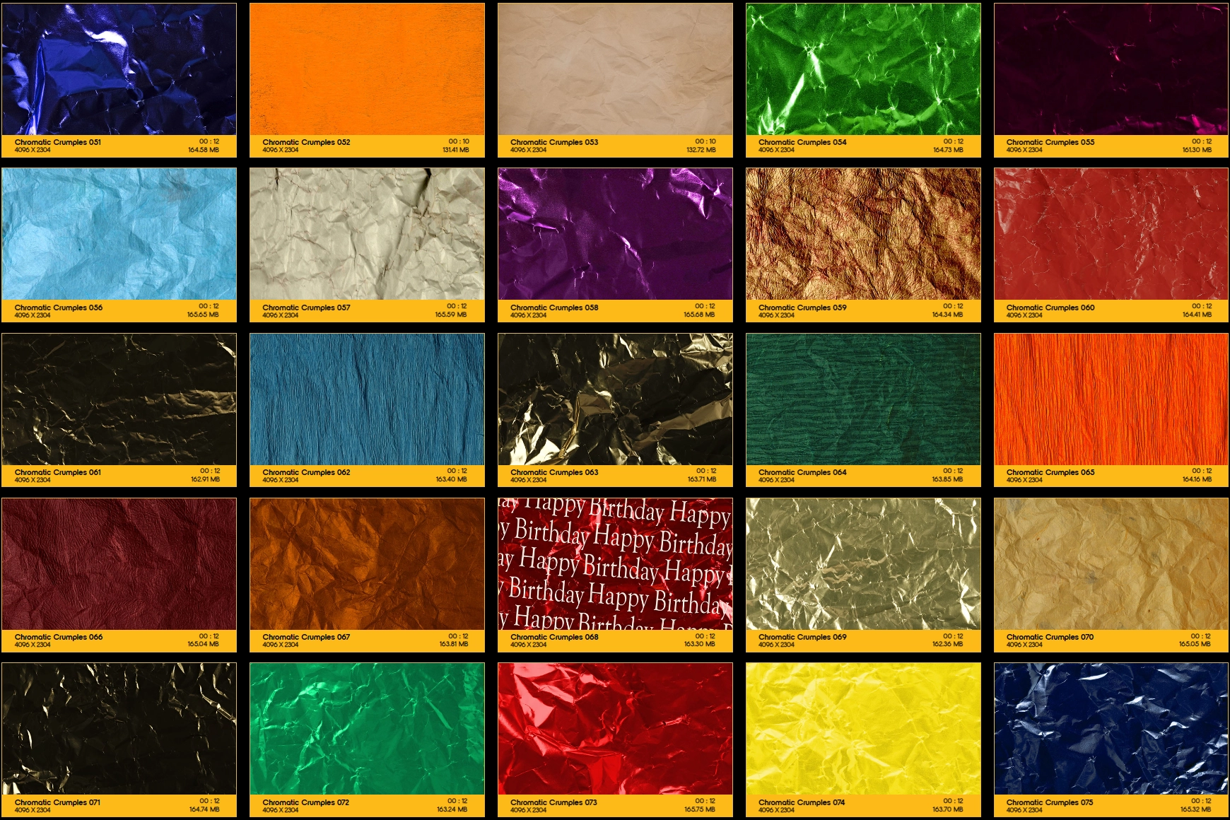 4K视频素材-100种动态彩色纸屑叠加褶皱波动特效动画素材 BBV69 Chromatic Crumples精品推荐、视频素材