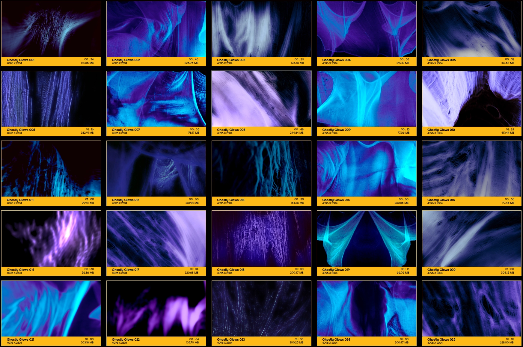 4K视频素材-61种惊悚恐怖氛围丝绸纱布漂浮移动特效合成素材 BBV57 Ghostly Glows精品推荐、视频素材