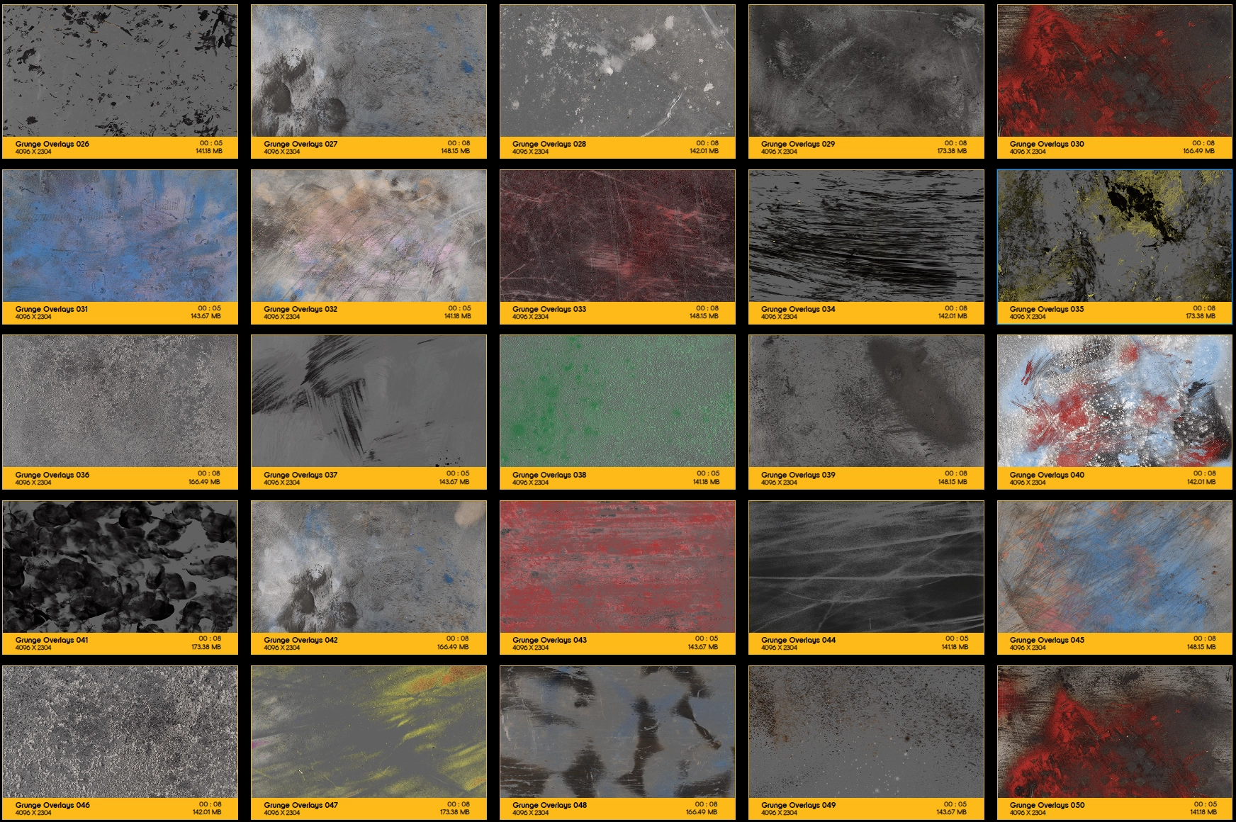 4K视频素材-100个涂鸦污渍划痕纹理叠加素材 BBV61 Grunge Overlays精品推荐、视频素材