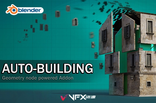Blender插件-城市房屋建筑自动生成工具+预设 Auto-Building v1.1.4Blender插件