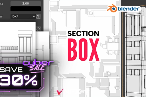 Blender插件-模型横截面可视化工具 Section Box V2.0.6Blender插件