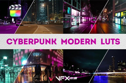 11个赛博朋克科幻风格视频调色LUTs预设 Cyberpunk Modern LUTsLUT预设、预设