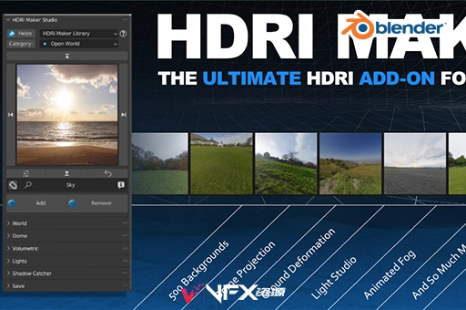 Blender插件-制作HDRI环境场景工具 HDRI Maker v3.0.116Blender插件