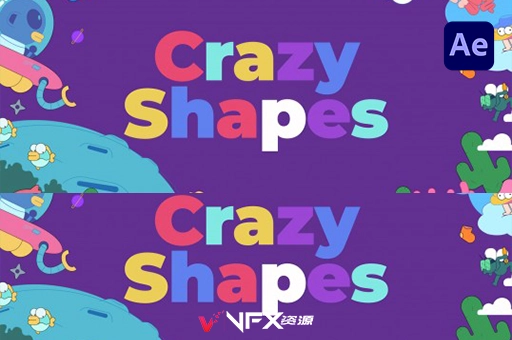 AE脚本-图形变形MG动画制作工具 Crazy Shapes V1.1.5+使用教程AE脚本