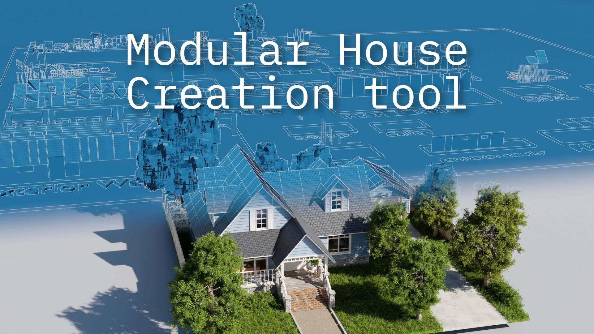 Blender预设-模块化郊区房屋创建工具 Modular Suburban House Creation ToolBlender预设、预设