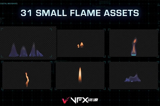 4K视频素材-31种火焰燃烧动画素材（带透明通道）ActionVFX – Candles & Small Flames素材、视频素材