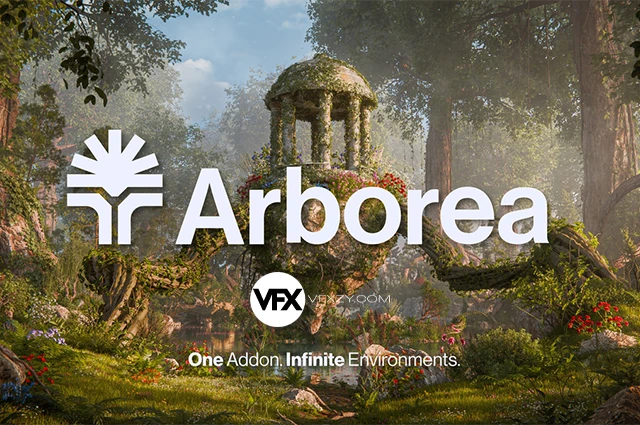 🌲 Arborea Pro V1.03 — Blender高品质自然环境资产库与程序化生态生成工具