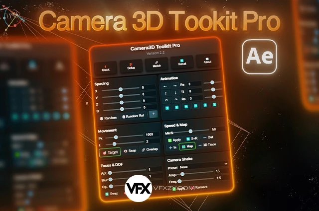 🎥Camera3D Toolkit Pro v2.2 AE三维空间摄像机平滑运动脚本（含使用教程）
