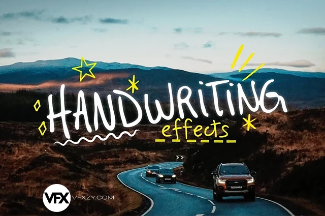 【中英双语】FCPX插件-65组手绘线条旅行Vlog标题动画 Handwriting Effects