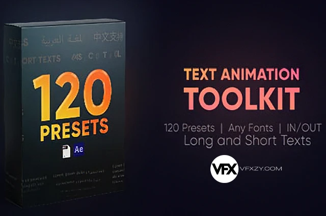 AE预设-120组文字标题出入动画 Text Animation Toolkit