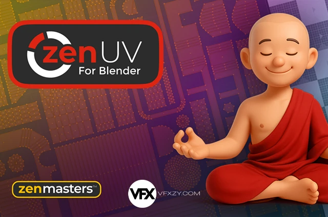 🎨Zen UV V5.2.0.0 + Core Library — Blender模型展UV插件