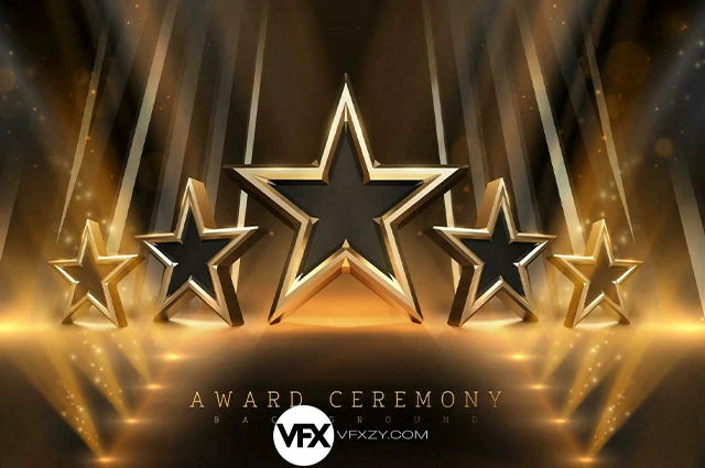 🏆Awards 高端企业年度颁奖典礼开场视频 -AE模板 金色奥斯卡风格