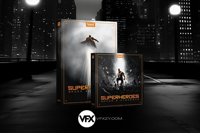 649个超级英雄高速运动飞行冲击能量碰撞无损音效素材 Boom Library – Superheroes – Speed & Strength