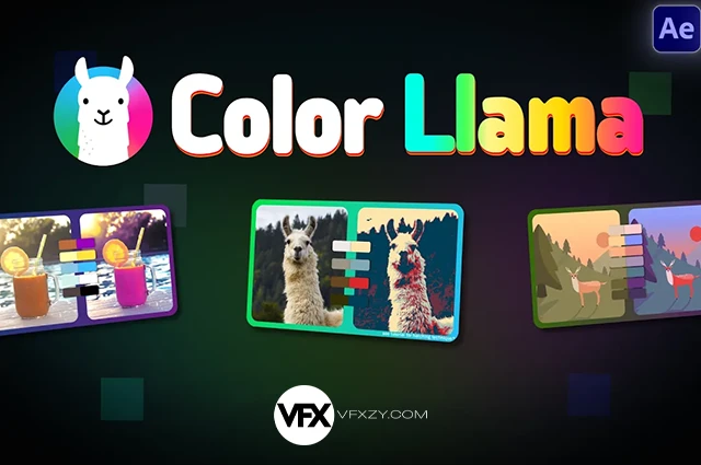 【中文汉化】Color Llama V1.1.0 Win AE/PR视频换色局部调色插件