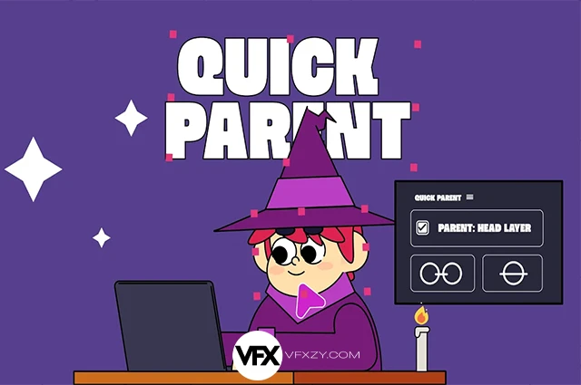 AE脚本-Quick Parent PRO v2.2 父子级图层快速链接工具