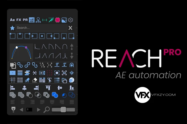 AE脚本-REACH Pro 3.0.02 多功能效果辅助工具包 + 使用教程